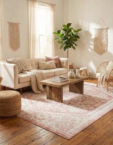 Pink Oxford Rug
