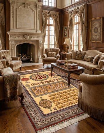4' 4 x 6' 9 Ghom Silk Rug