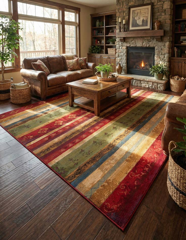 Detail image of  10' x 13'  Washable Modern Indoor / Outdoor Rug