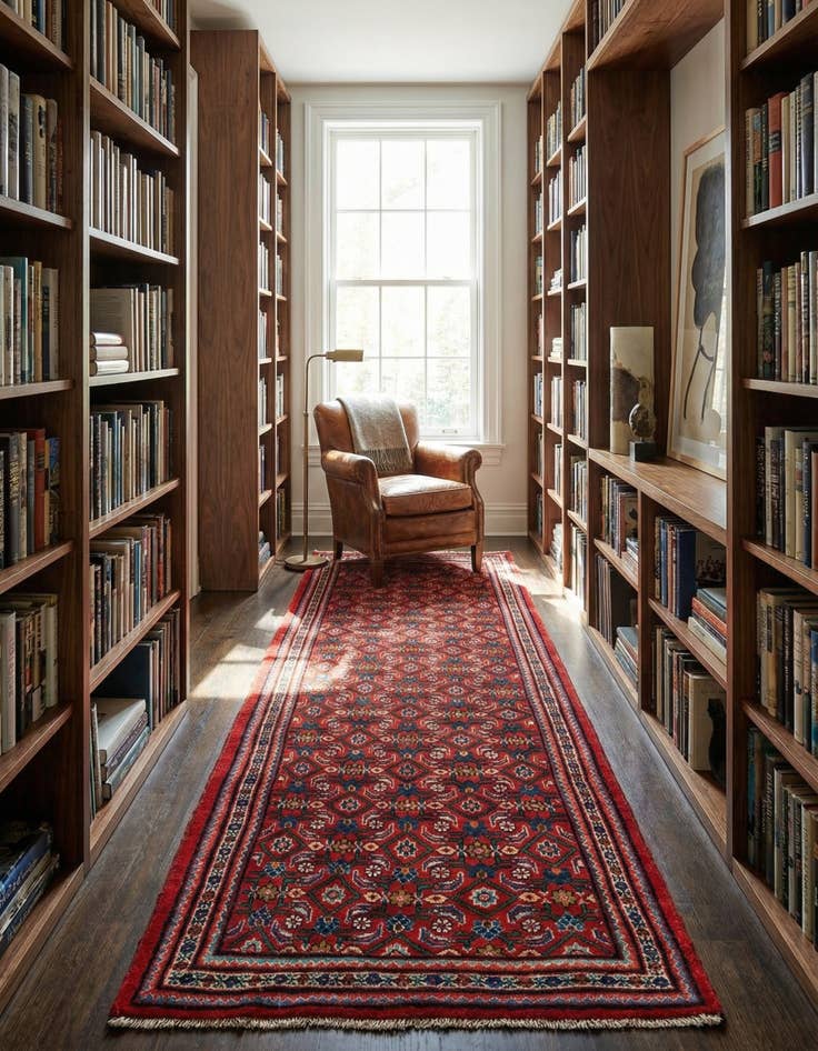 Detail image of  3' 7 x 9' 7 Meshkin Wool Runner Rug