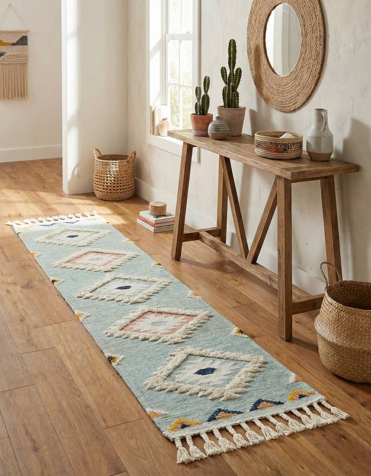 Detail image of 2' 7 x 13' 1  Hand Woven Arizona Wool Runner Rug