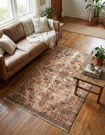3' 9 x 6' 3 Hand Knotted Ultra Vintage Persian Wool Rug