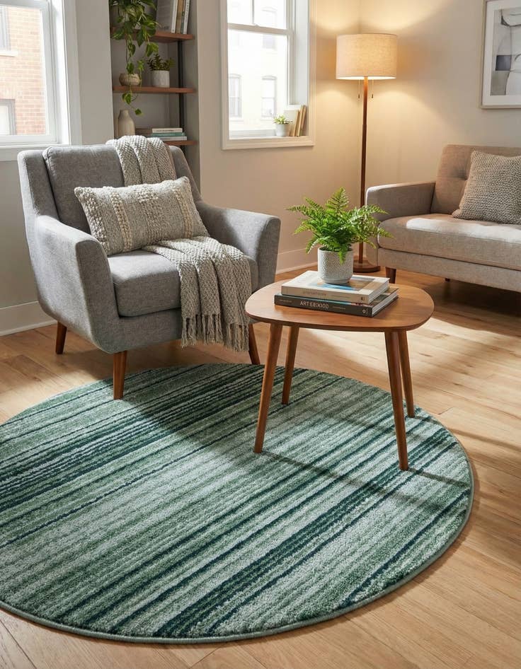 Detail image of  3' 3 x 3' 3 Gemstone Round Rug