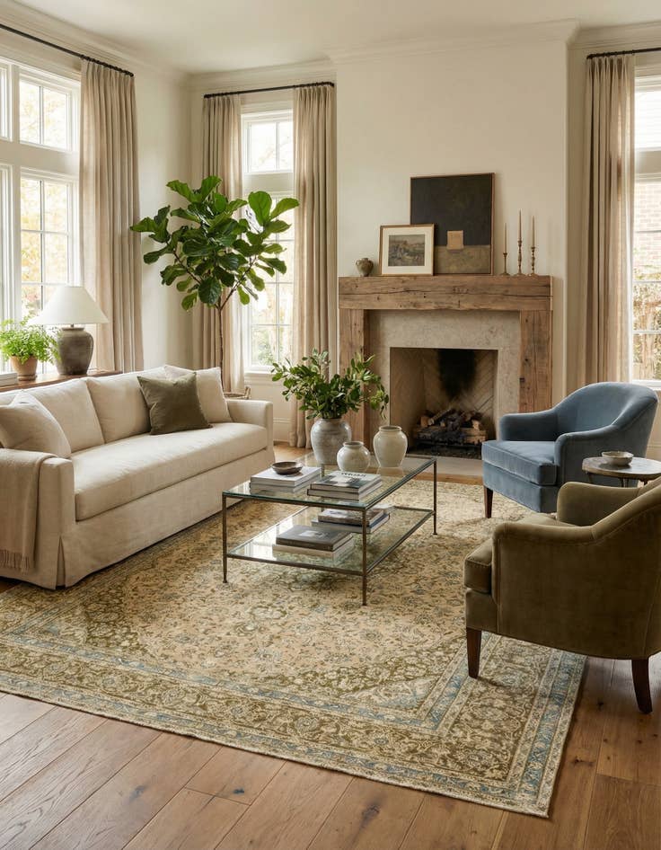 Detail image of 9' 3 x 12' 1  Hand Knotted Ultra Vintage Persian Wool Rug