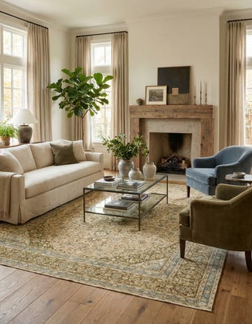 9' 3 x 12' 1 Hand Knotted Ultra Vintage Persian Wool Rug