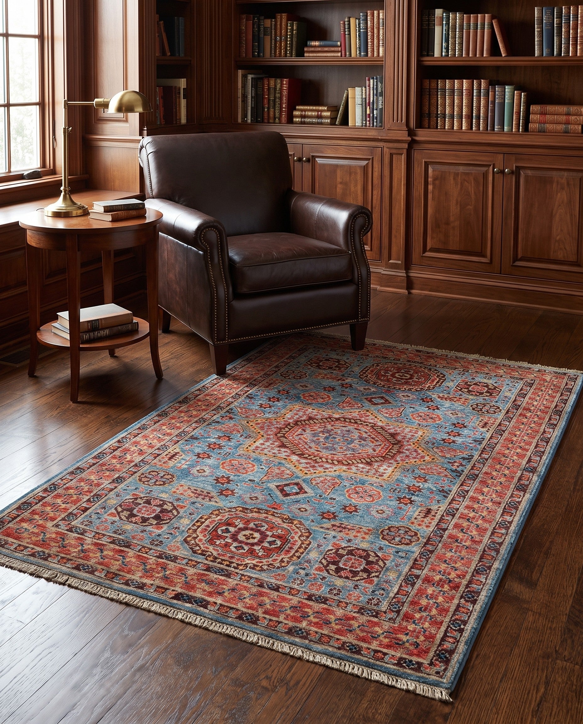 3' 5 x 5' Hand Knotted Mamluk Ziegler Rug