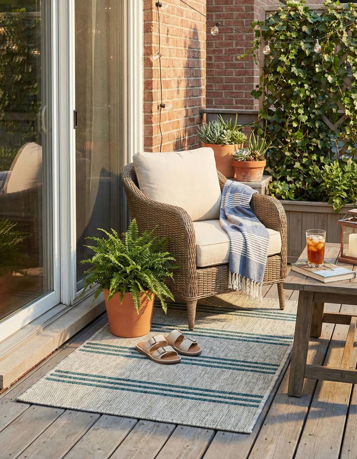 Detail image of 2' x 3'  Washable Jill Zarin Anguilla Indoor / Outdoor Rug