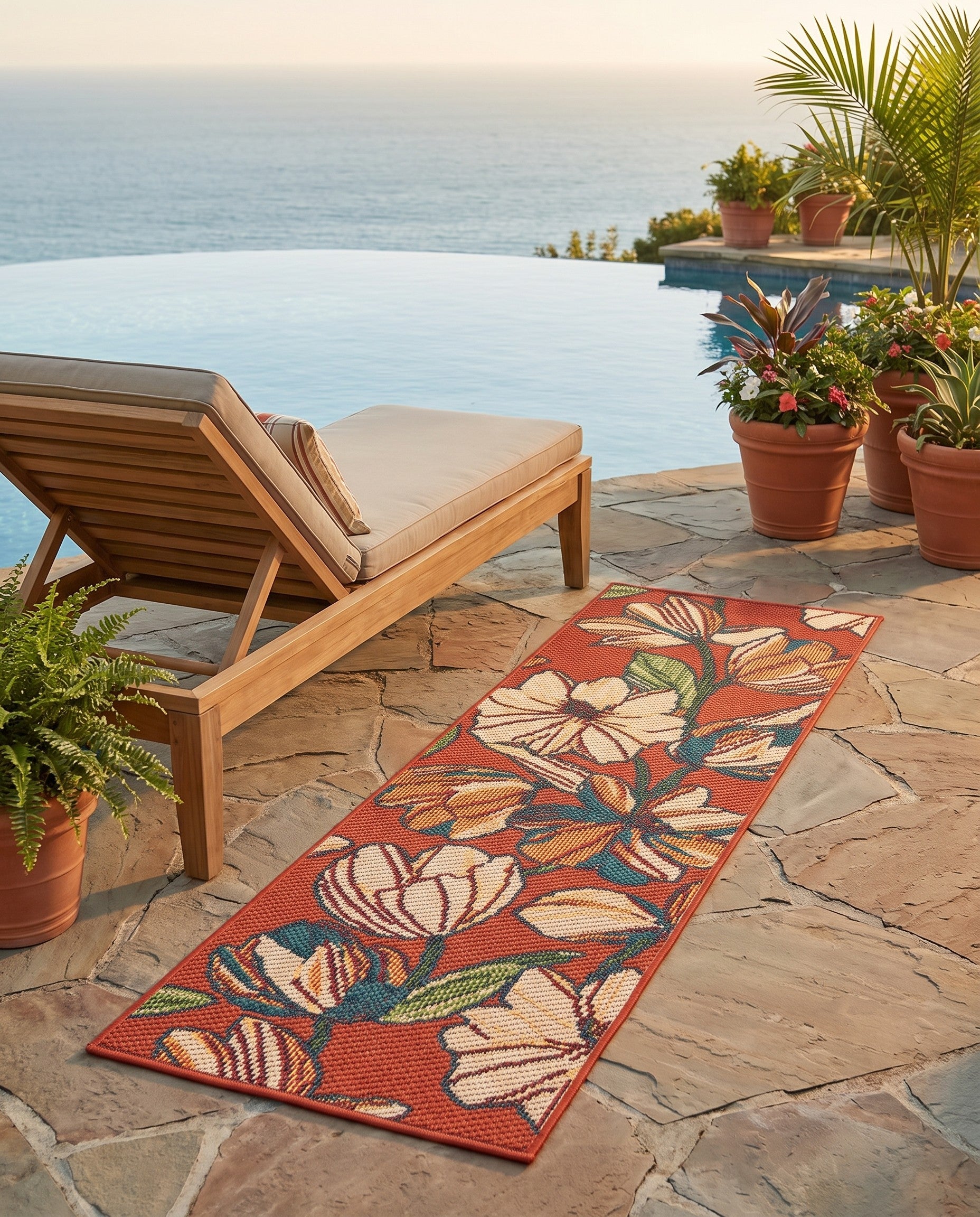 2' x 6' Easy-Clean Baja Indoor / Outdoor Runner Rug