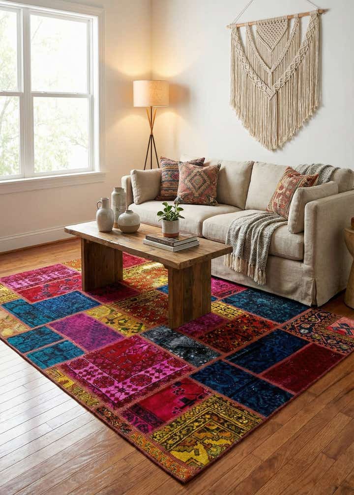 5' 6 x 7' 8 Hand Knotted Ultra Vintage Persian Wool Rug