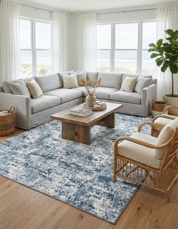 Vintage Blue Aurora Rug