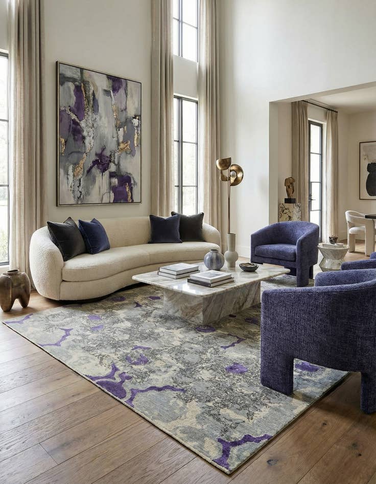 Detail image of 6' 8 x 9' 8 Anar Wool Rug