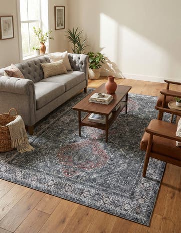 6' 1 x 9' Washable Timeless Rug