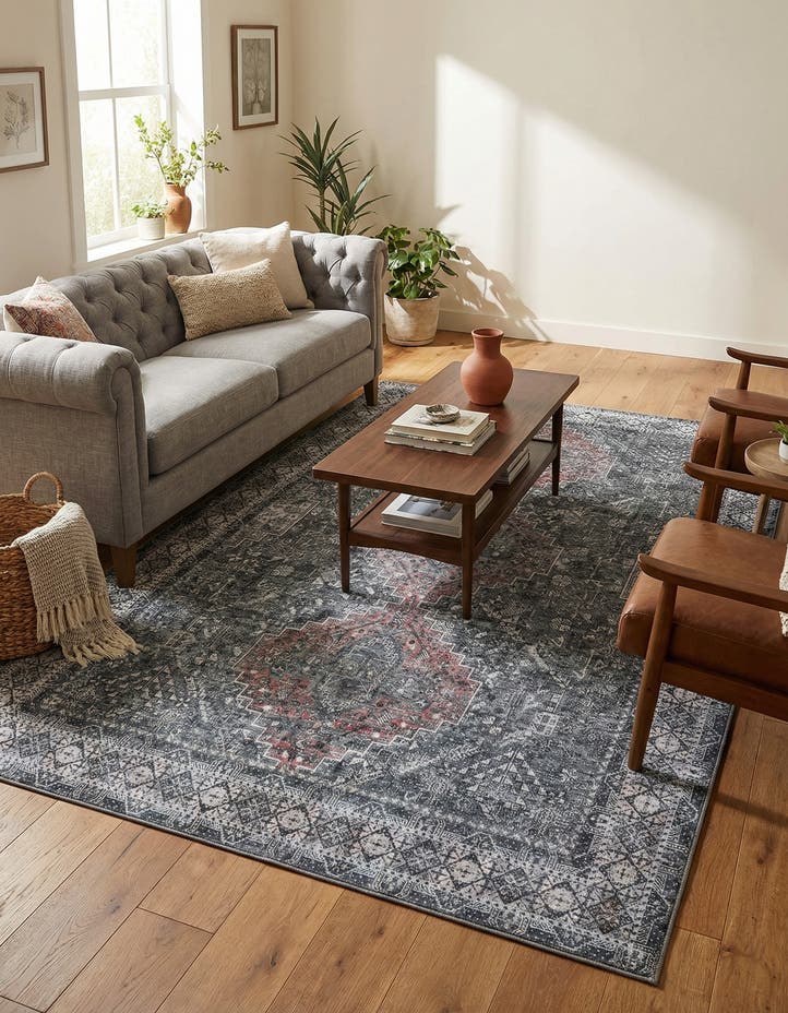 6' 1 x 9' Washable Timeless Rug