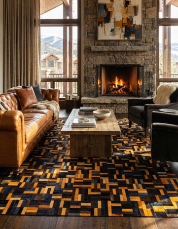 5' x 7' 11 Cowhide - Patchwork Rug