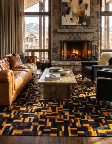 5' x 7' 11 Cowhide - Patchwork Rug