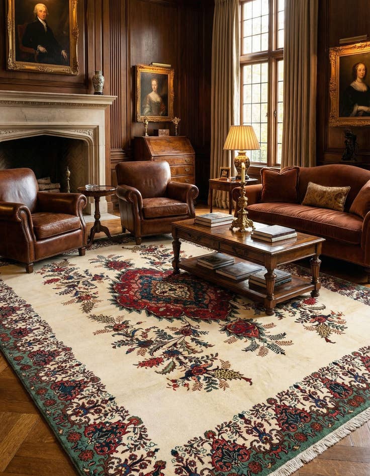 Detail image of 9' 9 x 12' 11 Tabriz Wool Rug