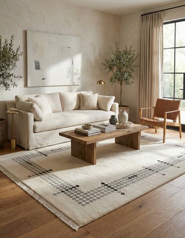 4' 10 x 6' 7 Hand Knotted Darya Wool Rug