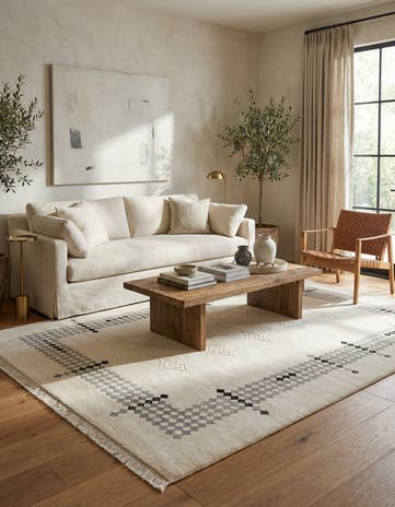 4' 10 x 6' 7 Hand Knotted Darya Wool Rug