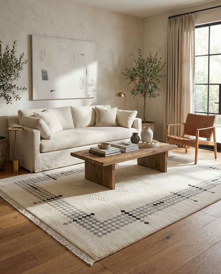 4' 10 x 6' 7 Hand Knotted Darya Wool Rug