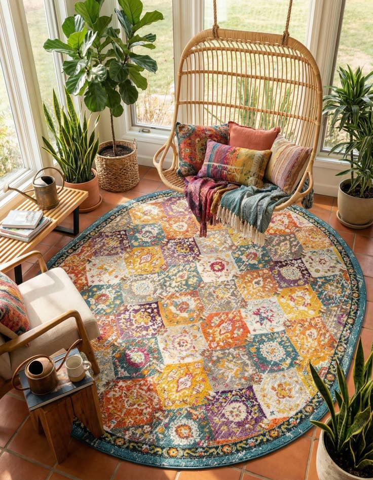 Detail image of 7' 10 x 10' Carrington Oval Rug