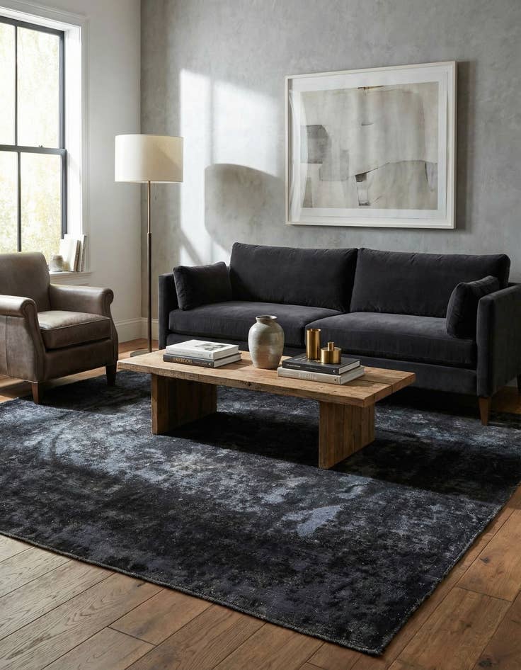 Detail image of 6' 3 x 6' 5  Hand Knotted Ultra Vintage Persian Wool Square Rug