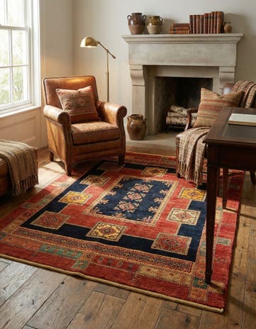 5' 1 x 6' 6 Luribaft Wool Rug