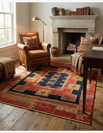 5' 1 x 6' 6 Luribaft Wool Rug