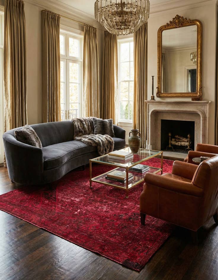 Detail image of  7' 6 x 11' 6  Hand Knotted Ultra Vintage Persian Wool Rug