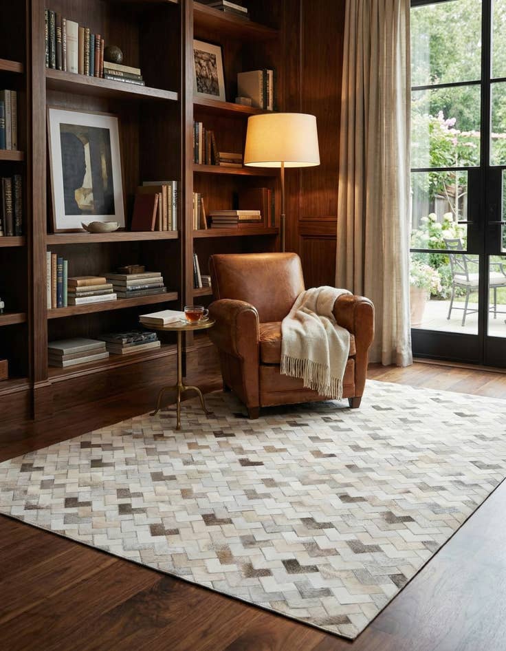 Detail image of 6' x 9' 1 Cowhide Stocks Rug