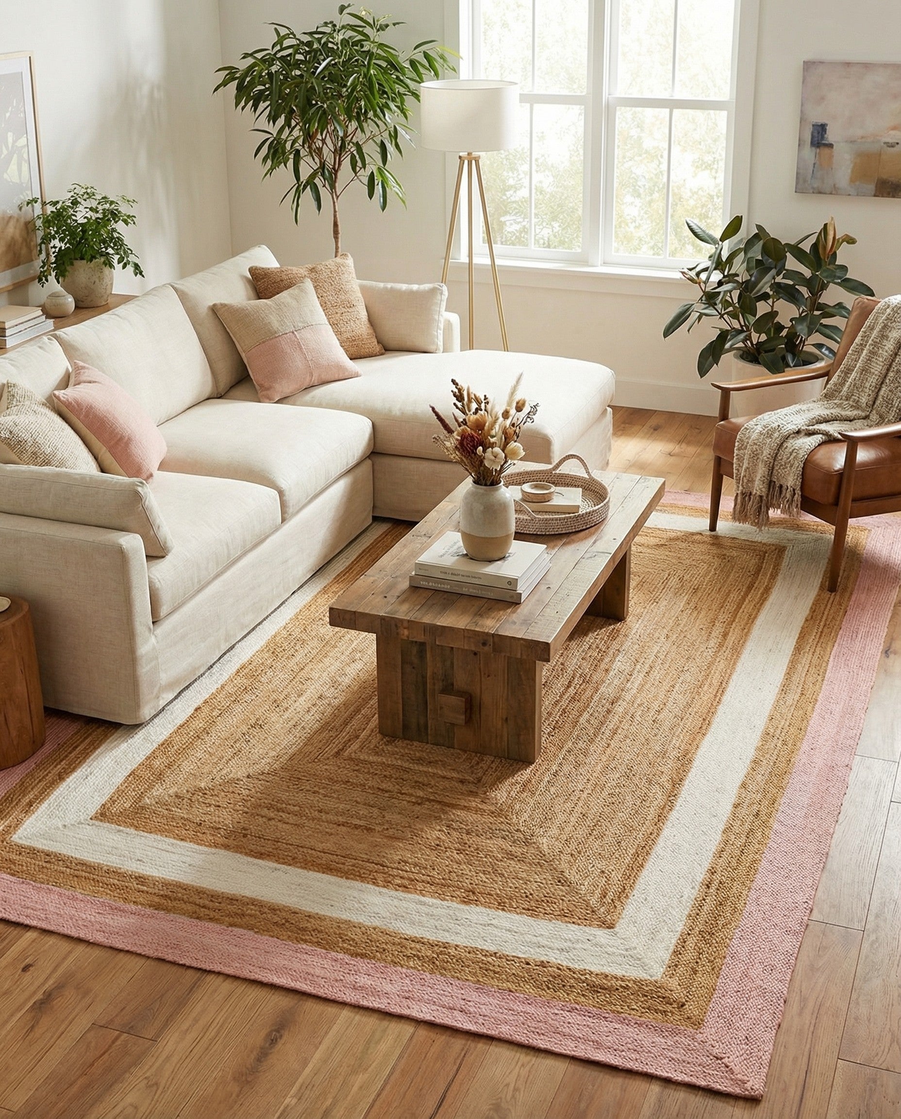  10' x 14' 1  Hand Braided Jute Rug