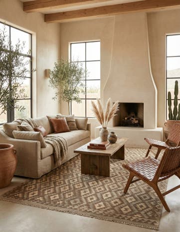6' 10 x 10' 1 Hand Woven Kilim Maymana Wool Rug