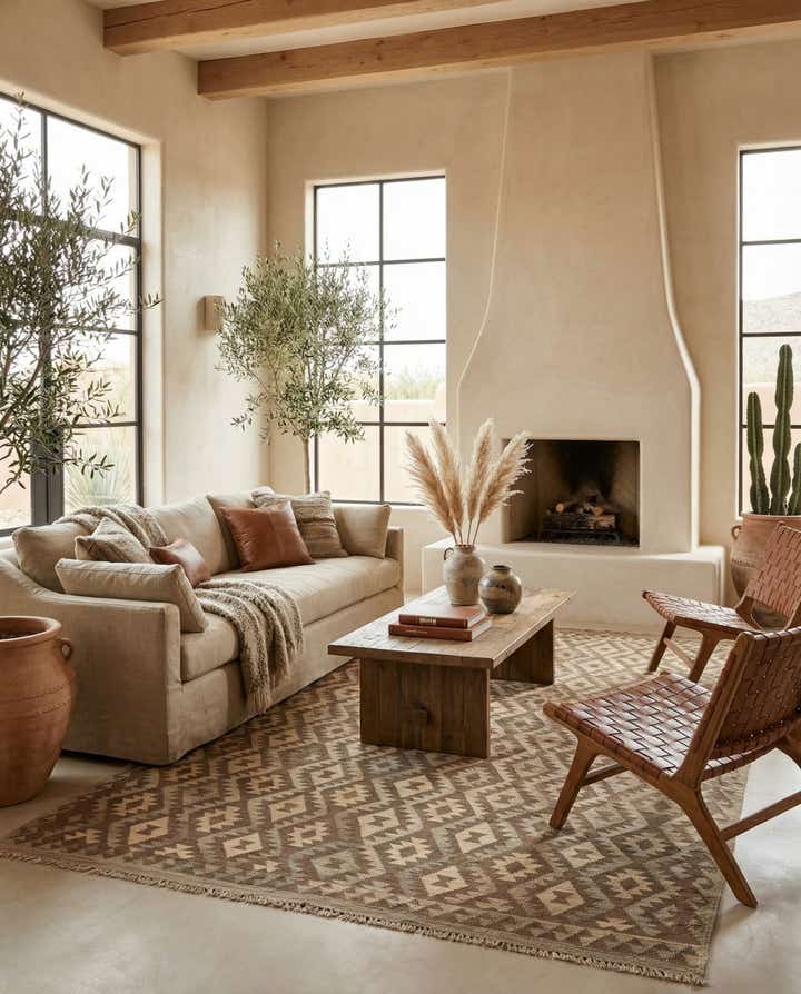 6' 10 x 10' 1 Hand Woven Kilim Maymana Wool Rug