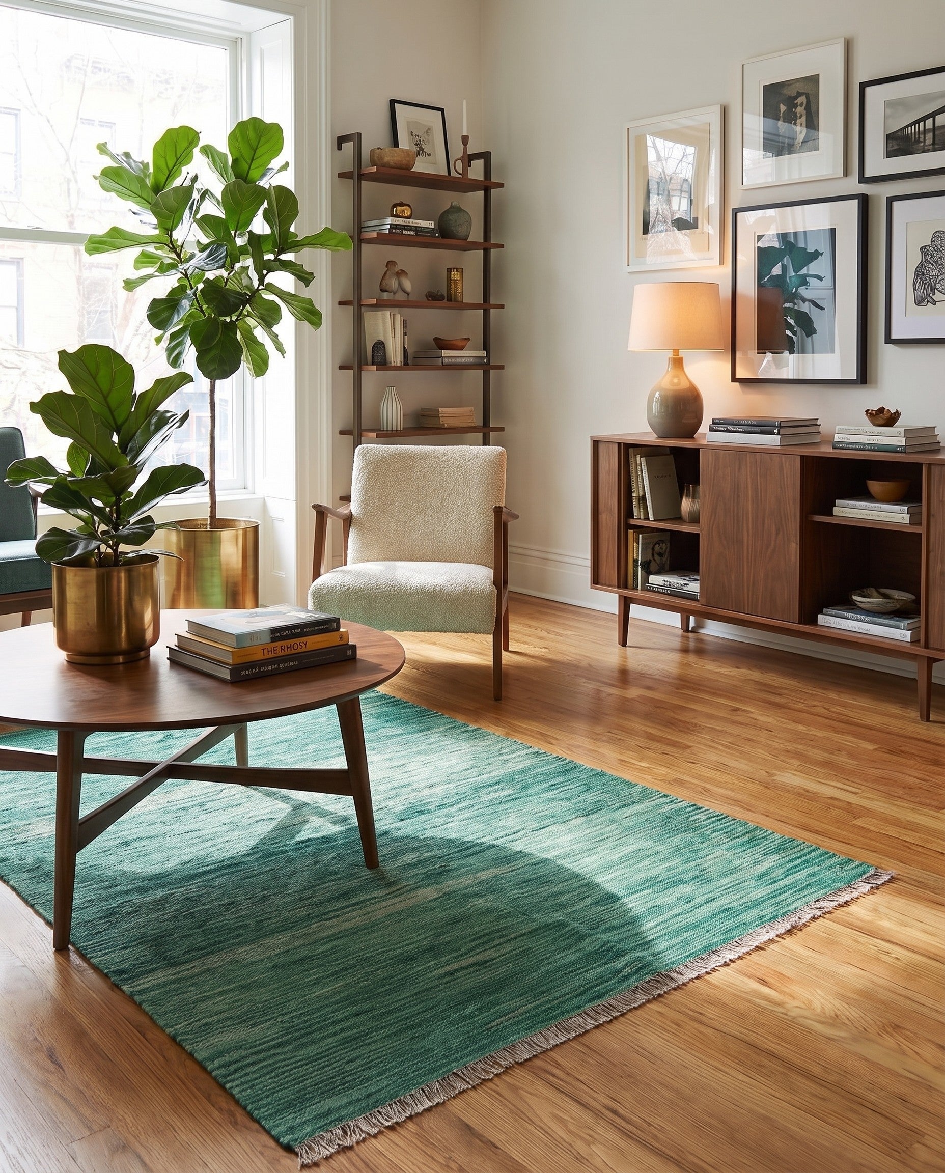 4' 1 x 6' 1 Hand Woven Kilim Modern Wool Rug