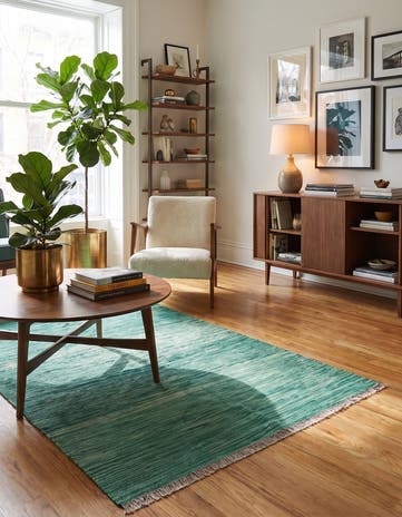 4' 1 x 6' 1 Hand Woven Kilim Modern Wool Rug