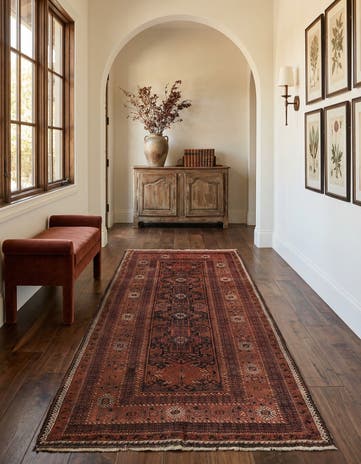5' 1 x 9' 10 Torkaman Wool Runner Rug