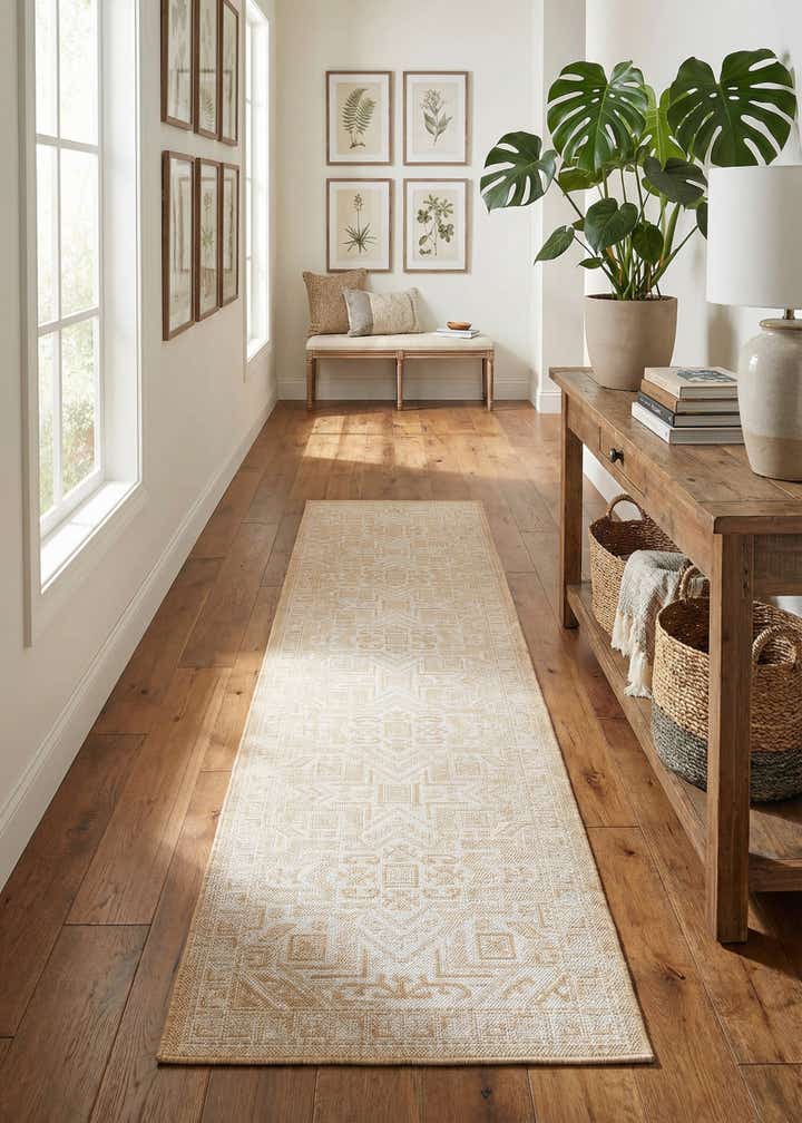 2' 7 x 12' Easy-Clean Aztec Indoor / Outdoor Runner Rug