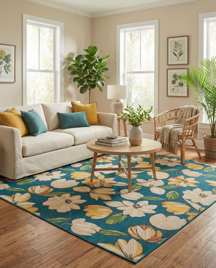 10' x 10' Easy-Clean Baja Indoor / Outdoor Square Rug
