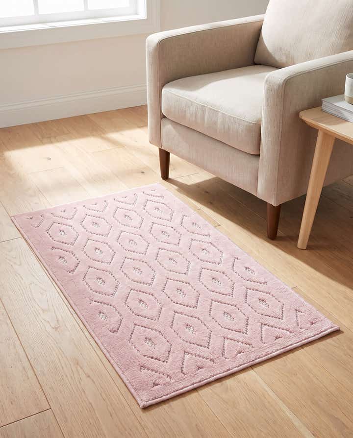 2' x 3' Easy-Clean Trellis Textured Indoor / Outdoor Rug