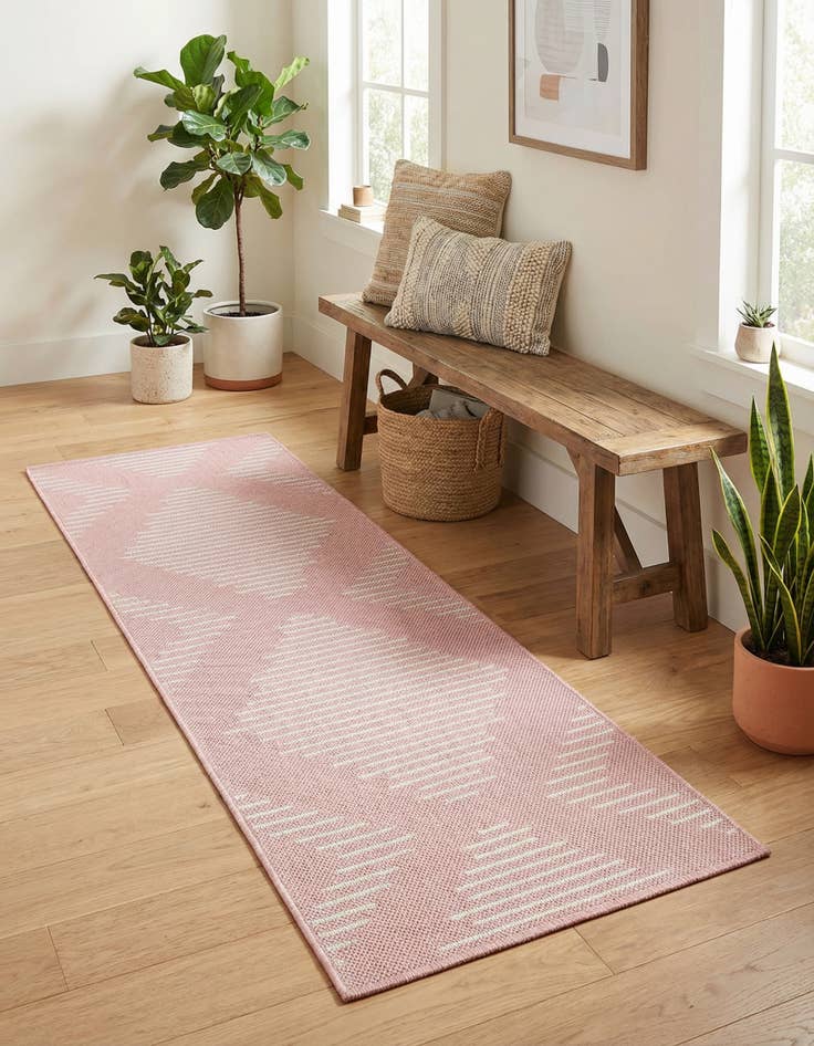 Detail image of 2' x 5' 3 Easy-Clean Modern Indoor / Outdoor Runner Rug