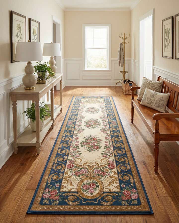 2' 7 x 10' Easy-Clean Traditional Indoor / Outdoor Runner Rug