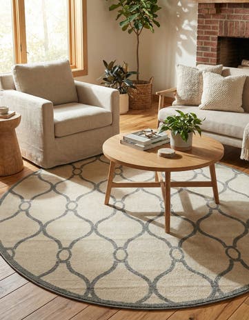 8' x 8' Lattice Round Rug