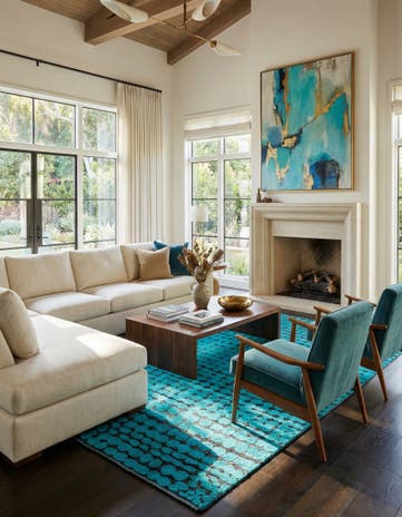 6' 6 x 10' 5 Hand Knotted Darya Wool Rug