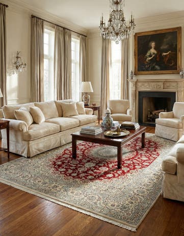 8' 2 x 11' 5 Hand Knotted Nain Persian Rug