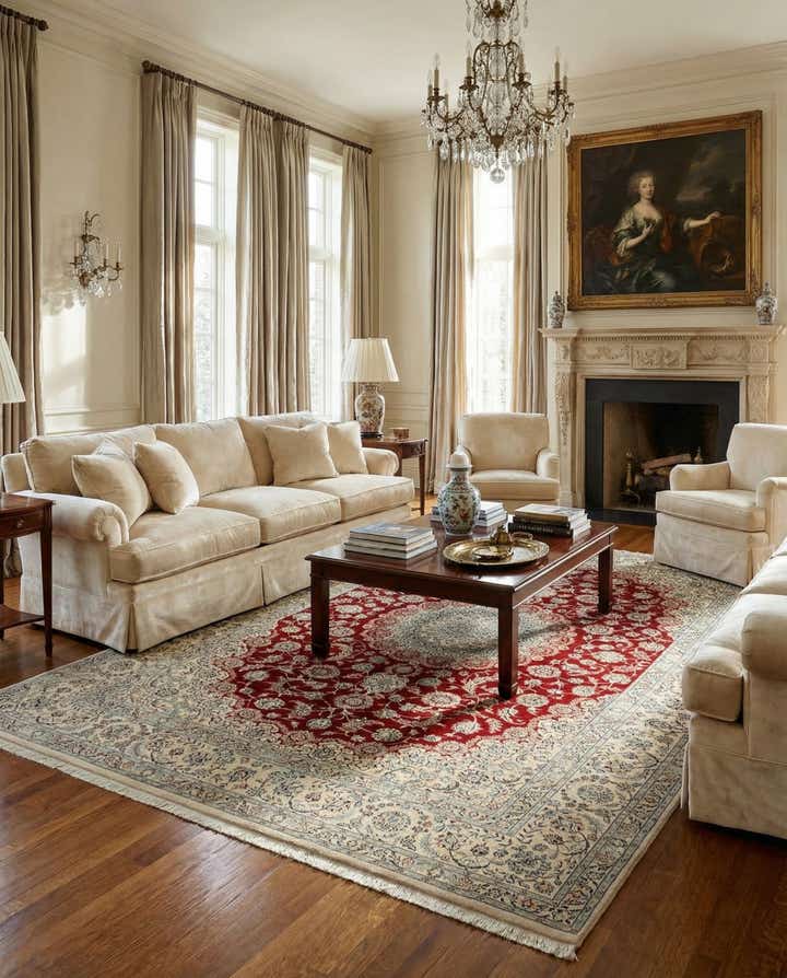 8' 2 x 11' 5 Hand Knotted Nain Persian Rug