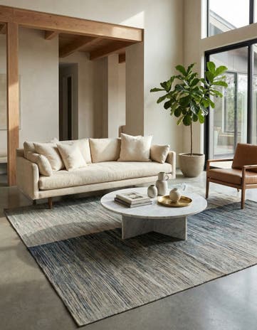 7' 10 x 9' 6 Hand Woven Kilim Modern Wool Rug