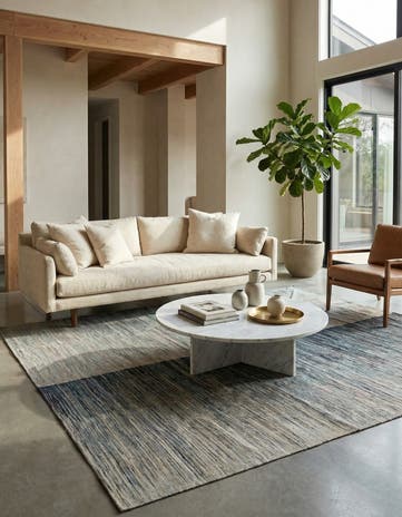 7' 10 x 9' 6 Hand Woven Kilim Modern Wool Rug