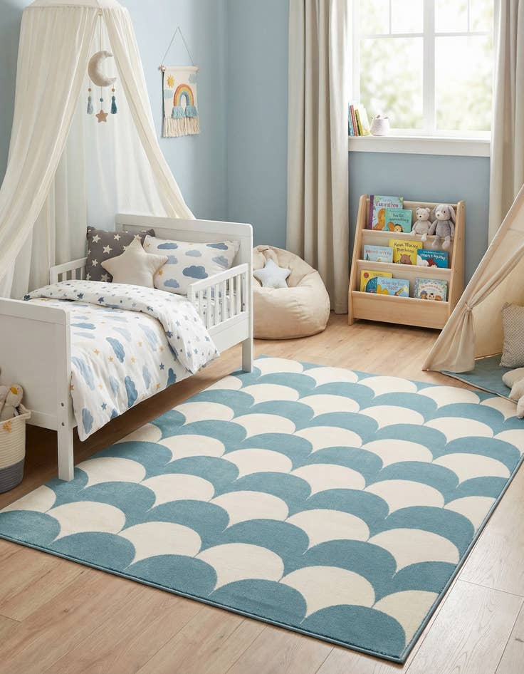 Detail image of 5' x 7' Whimsy Kids Rug
