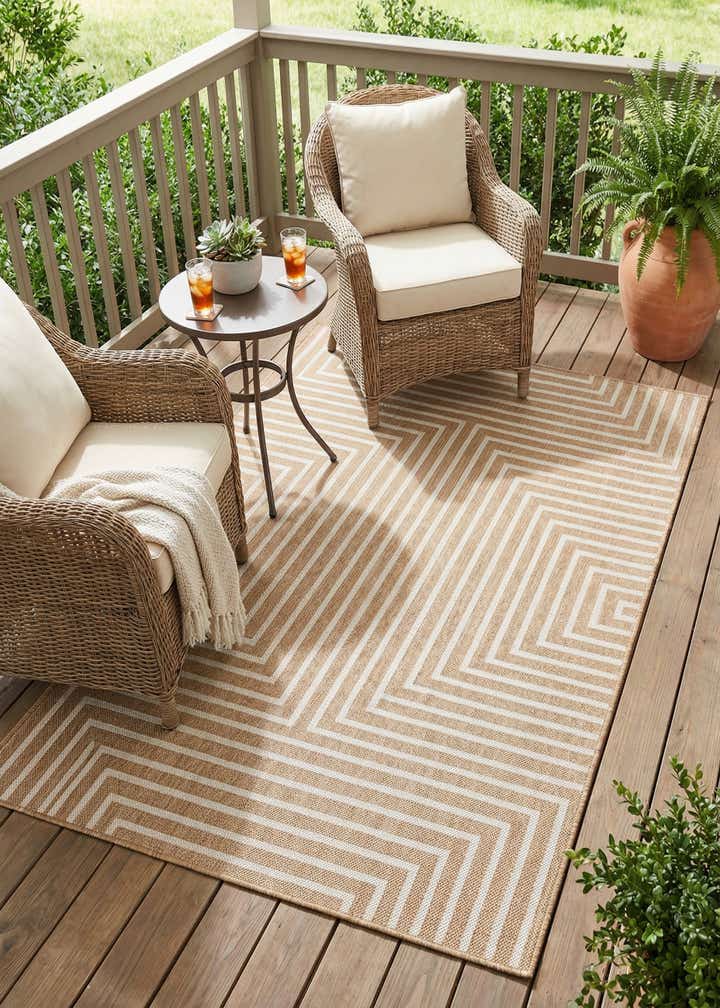 4' x 6' Easy-Clean Modern Indoor / Outdoor Rug
