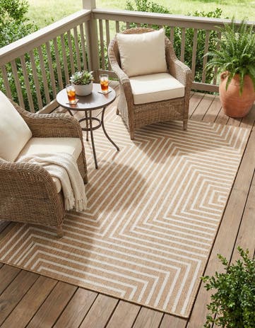 4' x 6' Easy-Clean Modern Indoor / Outdoor Rug