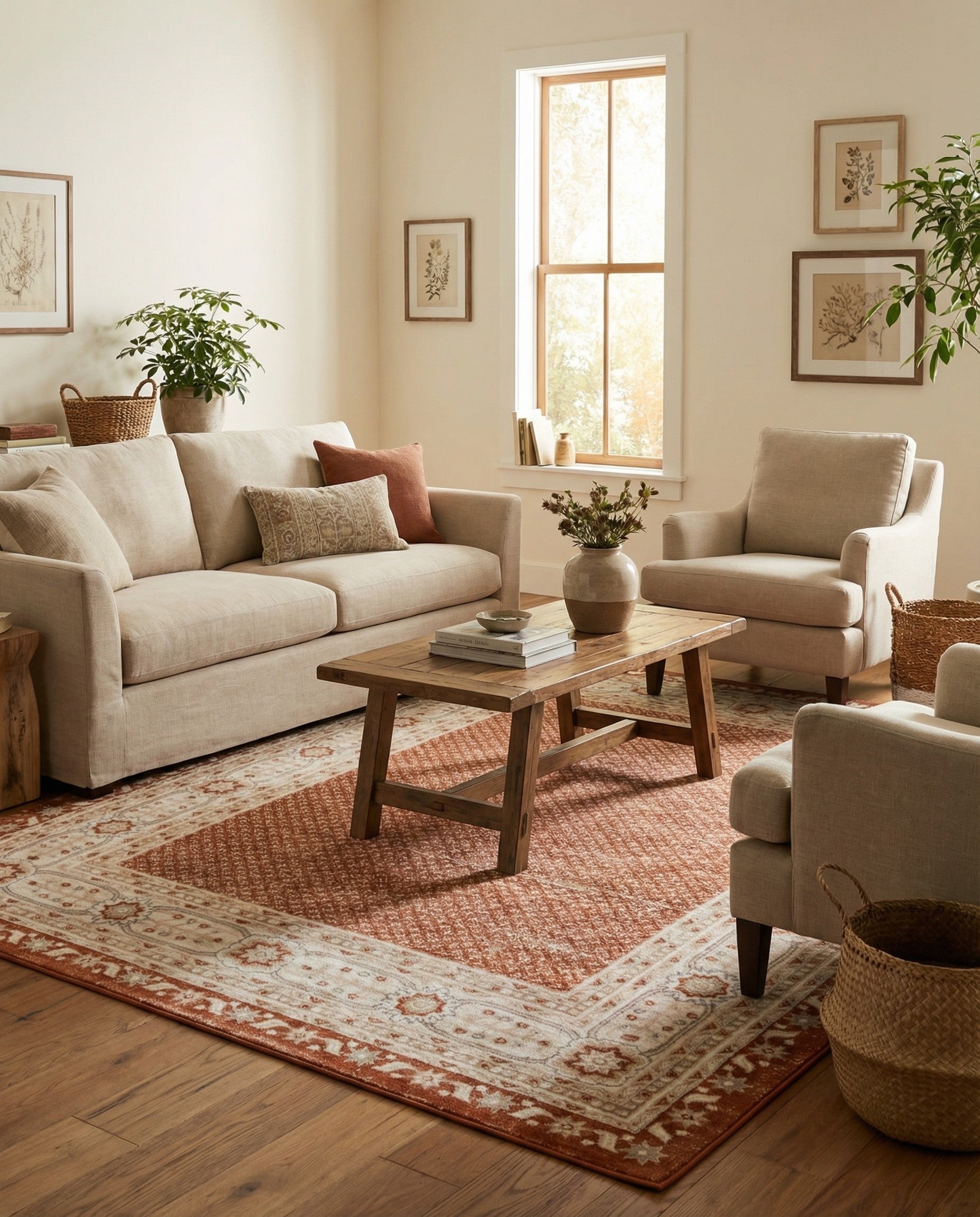 Rust Red Charlotte Rug